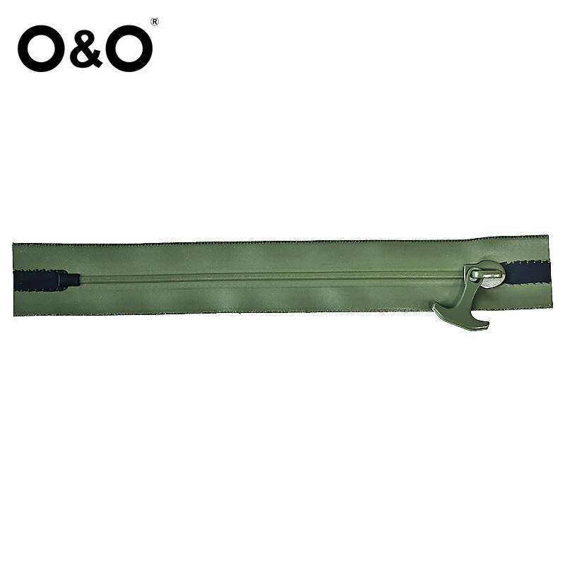 Airtight zipper with close end Type A Green