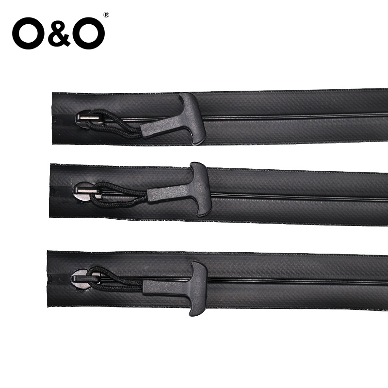 Airtight zipper with close end Type B Black