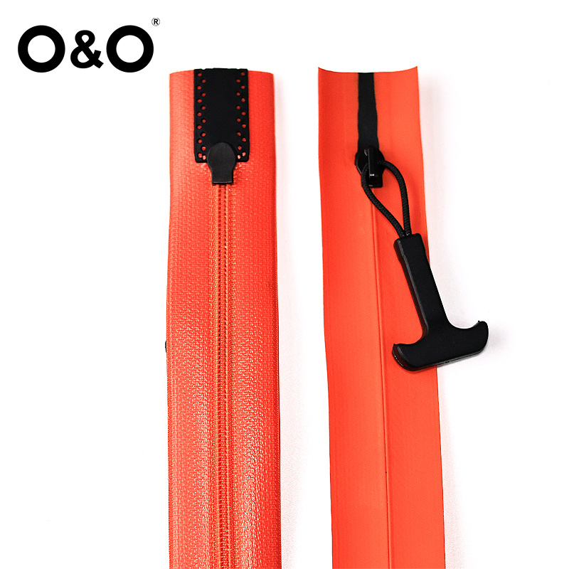 Airtight zipper with close end Type B Orange