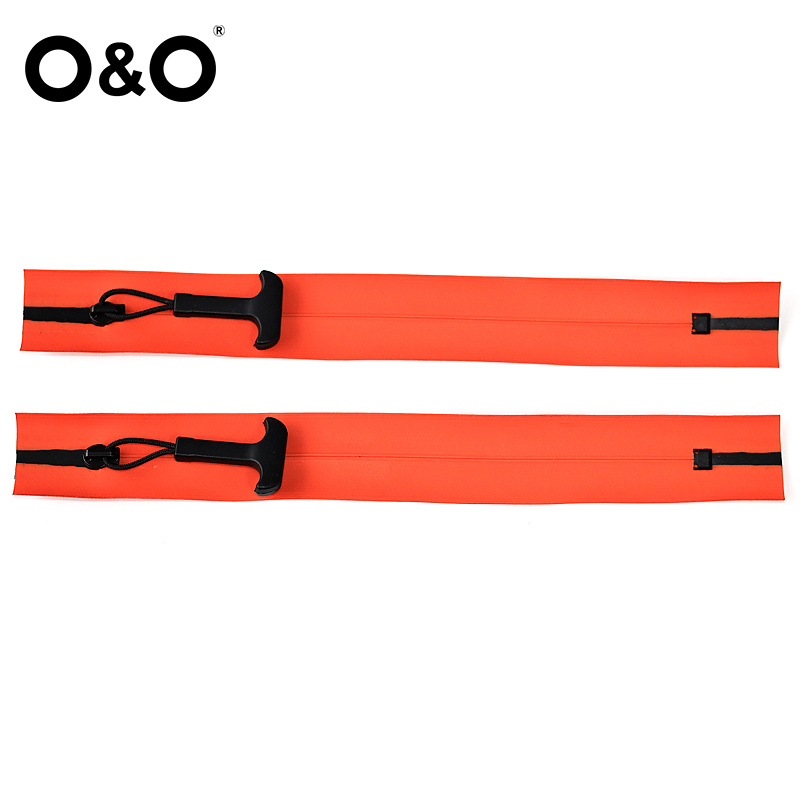 Airtight zipper with close end Type B Orange