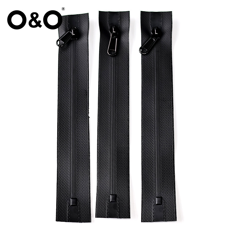 Watertight Zipper with close end Black