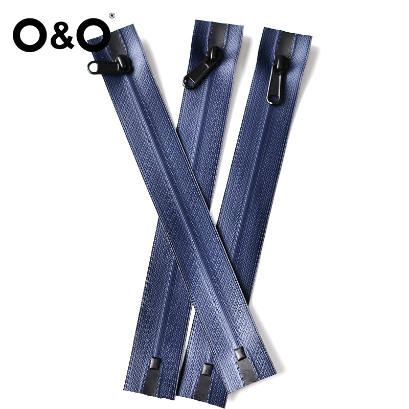 Watertight Zipper with close end Blue