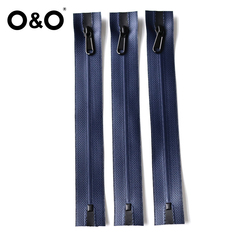 Watertight Zipper with close end Blue