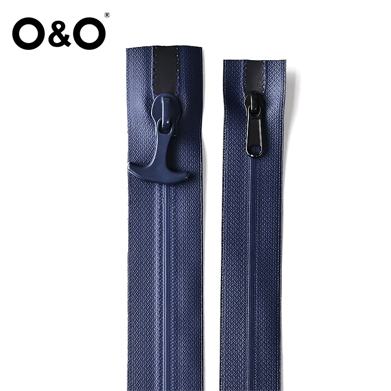 Watertight Zipper with close end Blue