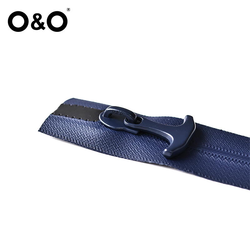 Watertight Zipper with close end Blue